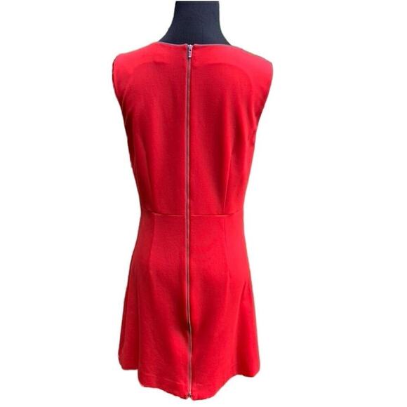 Diane Von Furstenberg DVF Capreena Mini Sleeveless Dress Red Size 8 - Picture 3 of 6